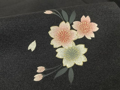 平和屋着物●女性 行灯袴 葉桜 金彩 洗える着物 AAAX0113np