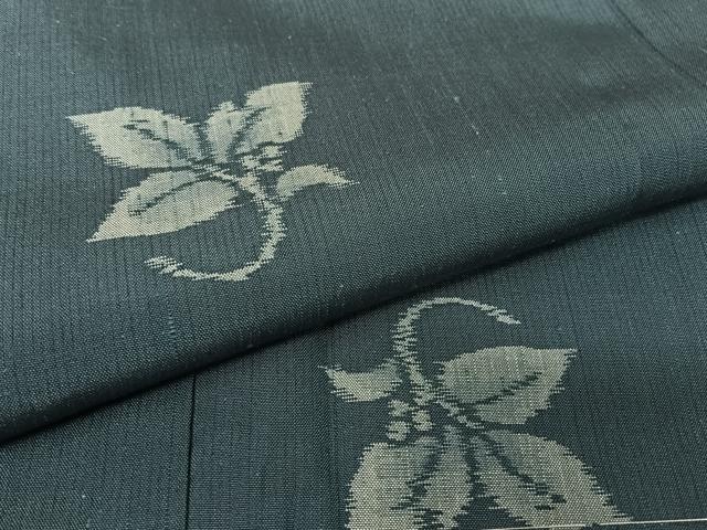 平和屋着物●上質な紬 胴抜き仕立て 舞葉文 正絹 逸品 未使用 AAAX0122np
