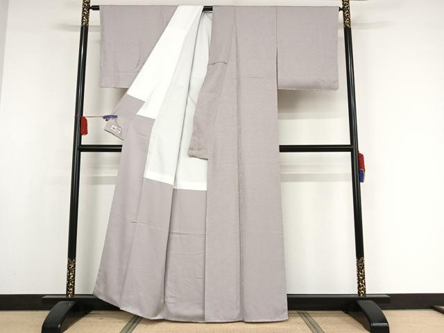 平和屋着物●上質な色無地 更紗花地紋 白藤色 やまと誂製 正絹 逸品 未使用 AAAX0144np