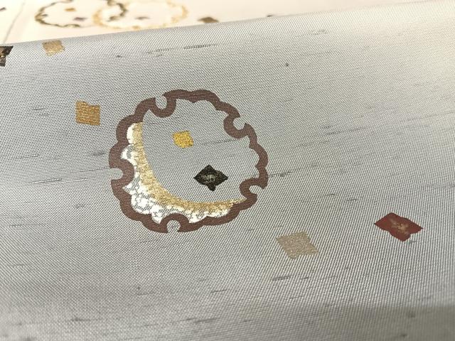 平和屋着物●石川県指定無形文化財 牛首紬 白山工房 手織り 市川純一郎 訪問着 刺繍 雪輪文 暈し染め 金糸 金彩 正絹 逸品 AAAX0147np