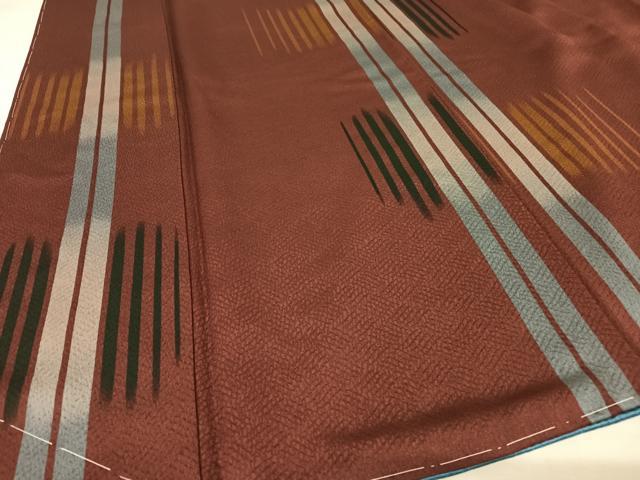 平和屋着物●上質な小紋 縞 正絹 逸品 AAAX0170np
