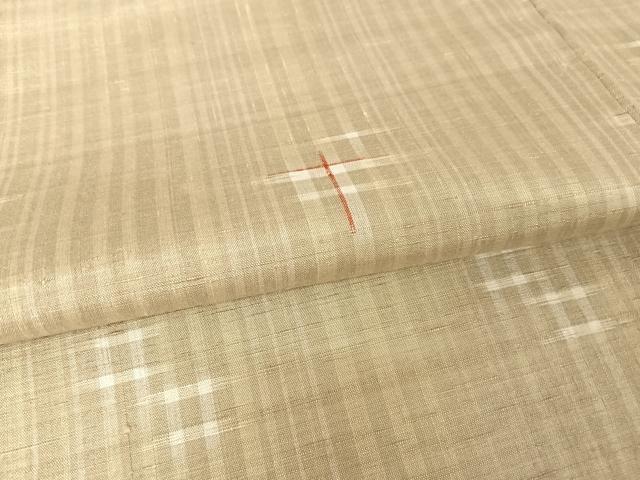 平和屋着物●上質な紬　井桁絣文様　正絹　逸品　AAAX0172np