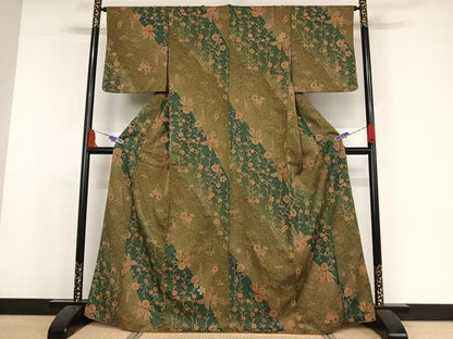 平和屋着物●小紋 花蝶文 暈し染め 洗える着物 AAAX0180np