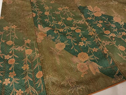 平和屋着物●小紋 花蝶文 暈し染め 洗える着物 AAAX0180np