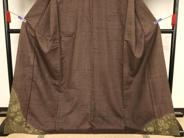 平和屋着物●訪問着 作家物 紬地 辻が花 正絹 逸品 AAAX0194np