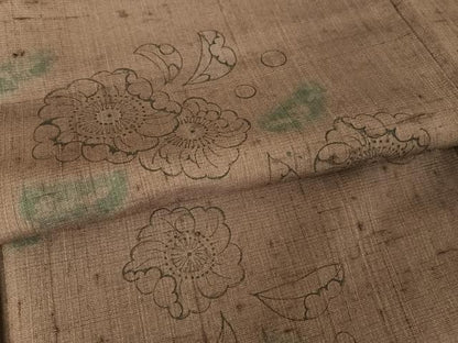 平和屋着物●訪問着 作家物 紬地 辻が花 正絹 逸品 AAAX0194np