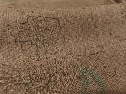 平和屋着物●訪問着 作家物 紬地 辻が花 正絹 逸品 AAAX0194np