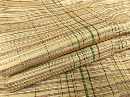 平和屋着物●上質な紬 縞 正絹 逸品 未使用 AAAX0198np