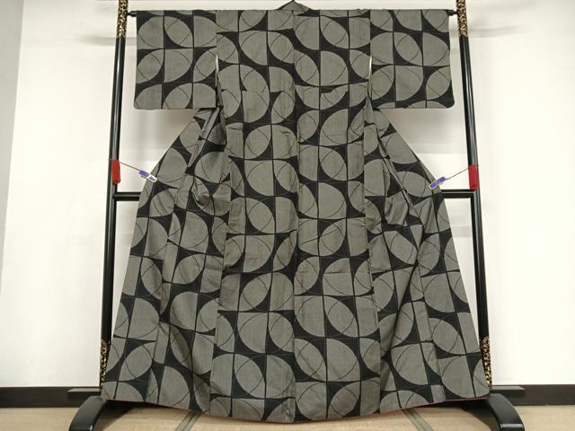 平和屋着物●本場大島紬 一元絣 七宝崩し 正絹 逸品 AAAX0201np