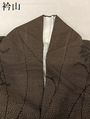 平和屋着物●塩沢紬 亀甲絣 枝花文 正絹 逸品 AAAX0204np