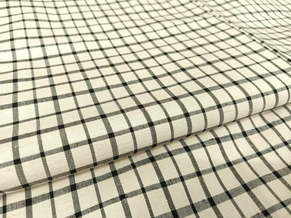 平和屋着物●上質な紬　格子　正絹　逸品　AAAX0211np
