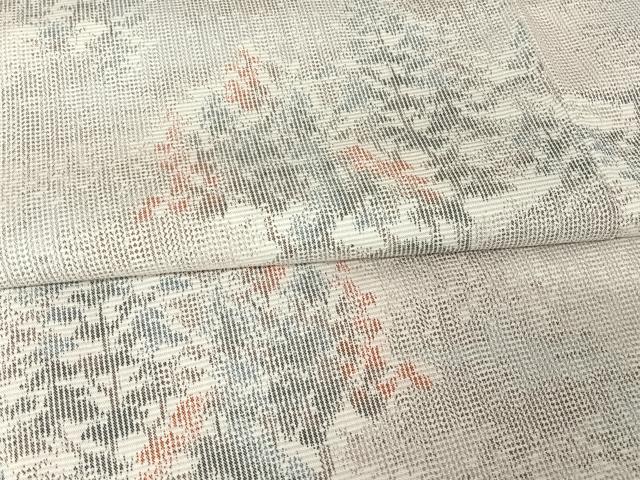 平和屋着物●上質な紬 樹林文 正絹 逸品 AAAX0212np