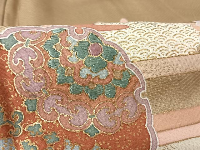 平和屋着物●訪問着 雪輪花文 暈し染め 金彩 正絹 逸品 未使用 AAAX0236np