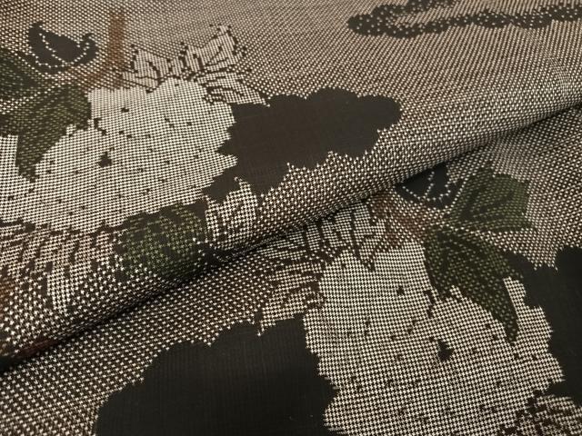 平和屋着物●本場大島紬　一元7マルキ　雲取り枝花文　正絹　逸品　AAAX0255np