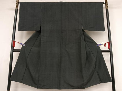 平和屋着物●男性 紬 縞 正絹 逸品 AAAX0270np