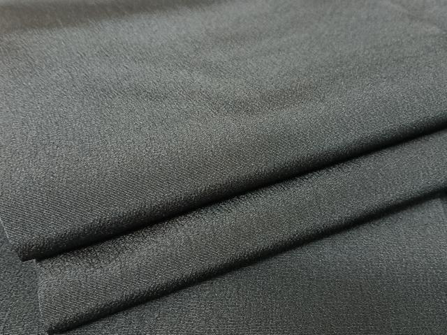 平和屋着物●男性　お召　色無地　鉄御納戸色　正絹　逸品　AAAX0272np