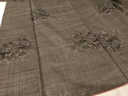 平和屋着物●本場大島紬 一元絣 風景文 正絹 逸品 未使用 AAAX0280np