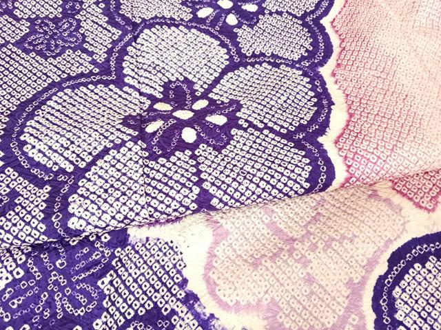 平和屋着物●豪華振袖　総絞り　舞梅文　暈し染め　正絹　逸品　AAAX0292np