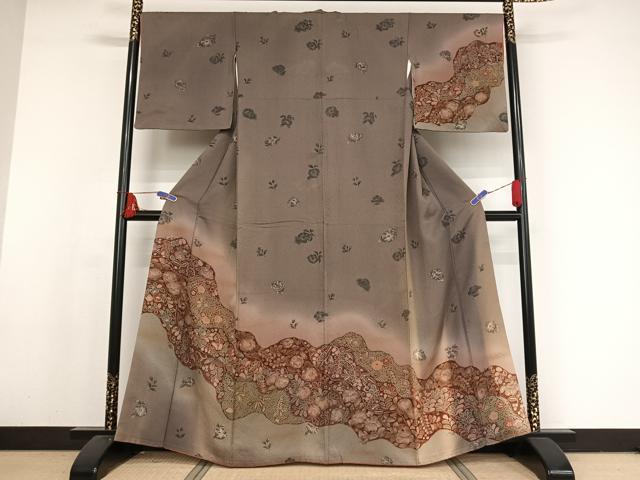 平和屋着物●訪問着 辻が花 暈し染め 金彩 正絹 逸品 AAAX0298np
