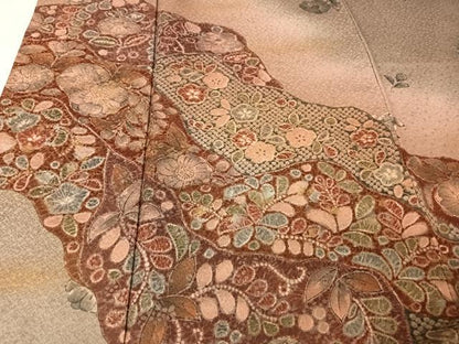 平和屋着物●訪問着 辻が花 暈し染め 金彩 正絹 逸品 AAAX0298np
