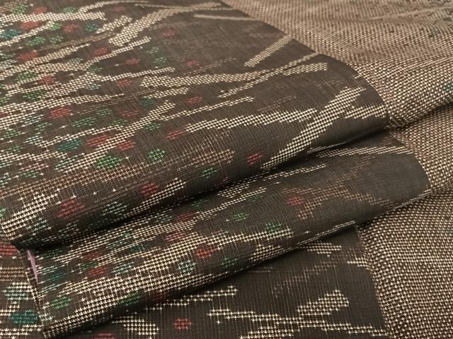 平和屋着物●本場大島紬 カタス7マルキ 算木ちらし 正絹 逸品 AAAX0299np