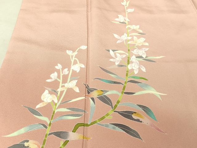 平和屋着物●京加賀友禅 百貫石峰 訪問着 枝花文 暈し染め 正絹 逸品 AAAX0307np