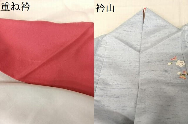 平和屋着物●訪問着　友禅　作家物　紬地　枝椿　正絹　逸品　AAAX0324np