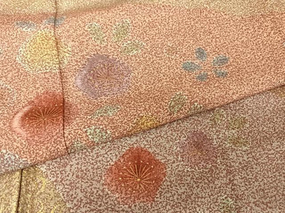 平和屋着物●訪問着 刺繍 草花文 金糸 金彩 正絹 逸品 AAAX0329np