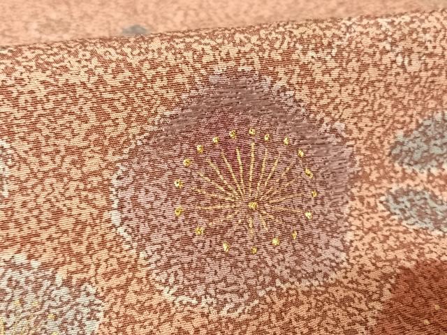 平和屋着物●訪問着 刺繍 草花文 金糸 金彩 正絹 逸品 AAAX0329np