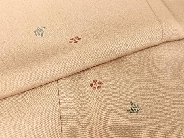 平和屋着物●本加賀友禅作家　梶山伸　紬　舞花文　正絹　逸品　AAAX0355np