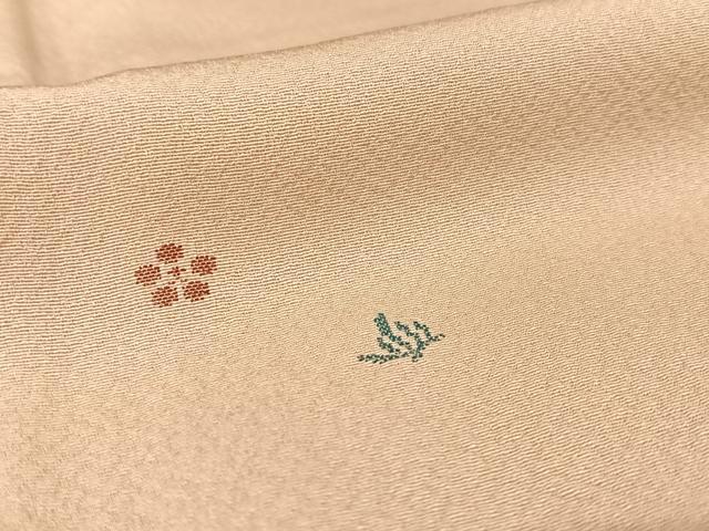 平和屋着物●本加賀友禅作家　梶山伸　紬　舞花文　正絹　逸品　AAAX0355np