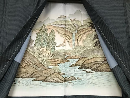 平和屋着物●男性　本場大島紬　アンサンブル　100亀甲　総詰め　正絹　逸品　未使用　AAAX0384np