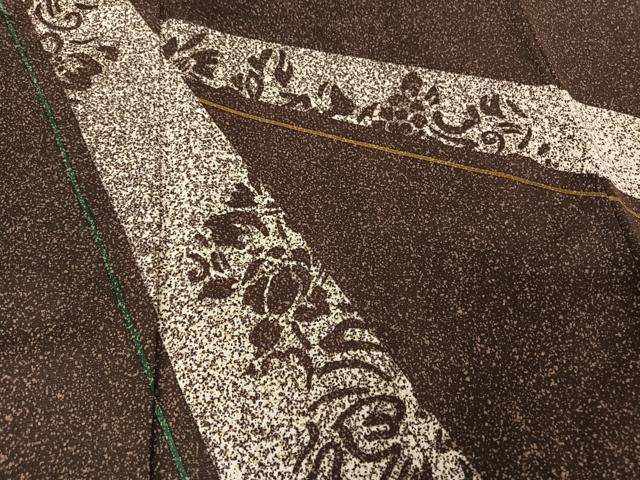 平和屋着物●訪問着 斜め取り花文 たたき染め 正絹 逸品 AAAX0385np