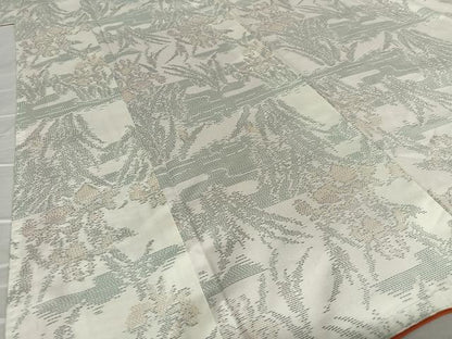 平和屋着物●本場大島紬 白大島 杜若 正絹 逸品 AAAX0565zg