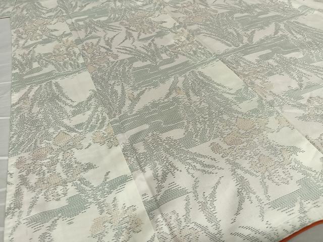 平和屋着物●本場大島紬 白大島 杜若 正絹 逸品 AAAX0565zg