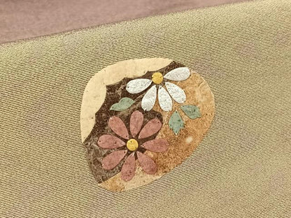平和屋着物●蓑虫工芸作家 田尾笛秋 色留袖 貝合せ花文 暈し染め 金彩 正絹 逸品 AAAX0575zg