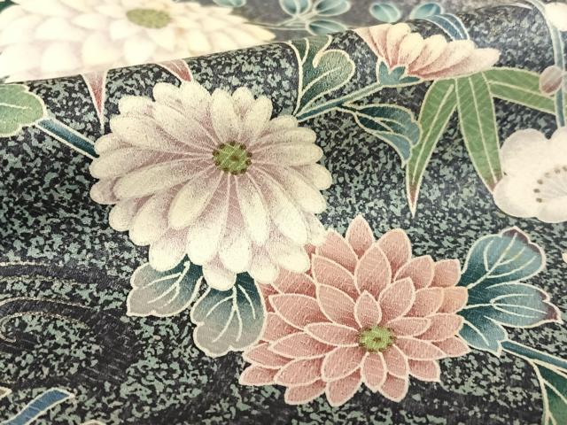 平和屋着物●訪問着　流水松竹梅花文　暈し染め　金彩　正絹　逸品　AAAX0576zg