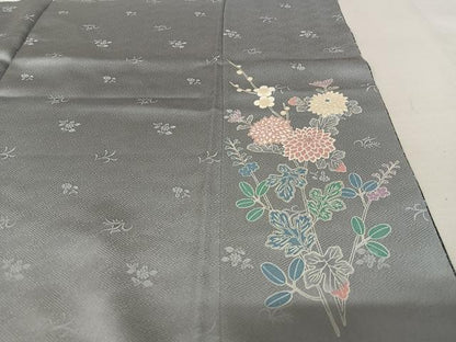 平和屋着物●訪問着　流水松竹梅花文　暈し染め　金彩　正絹　逸品　AAAX0576zg