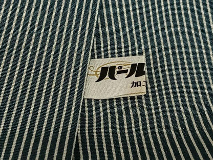 平和屋着物●上質な小紋　舞桜　縞　金彩　正絹　逸品　AAAX0586zg