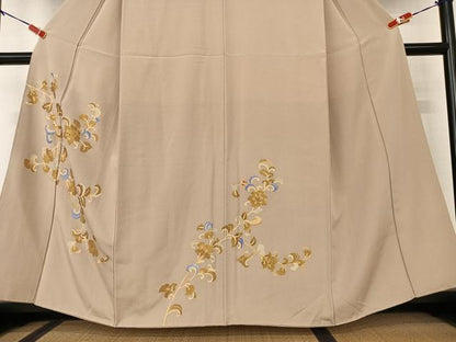 平和屋着物●色留訪問着 友禅 花唐草文 金彩 正絹 逸品 AAAX0589zg