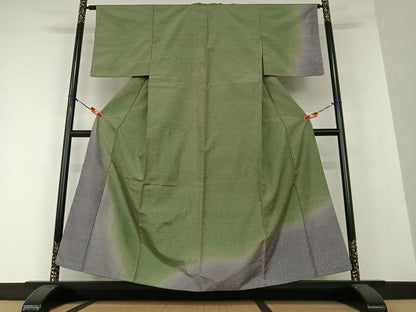 平和屋着物●訪問着　紬地　霞文　暈し染め　ますいわ屋扱い　正絹　逸品　AAAX0603zg