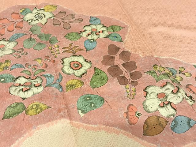 平和屋着物●訪問着 辻が花 手描き 絞り 正絹 逸品 AAAX0635zg