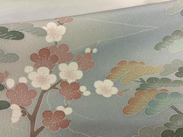 平和屋着物●訪問着 友禅 作家物 松竹梅 正絹 逸品 AAAX0636zg