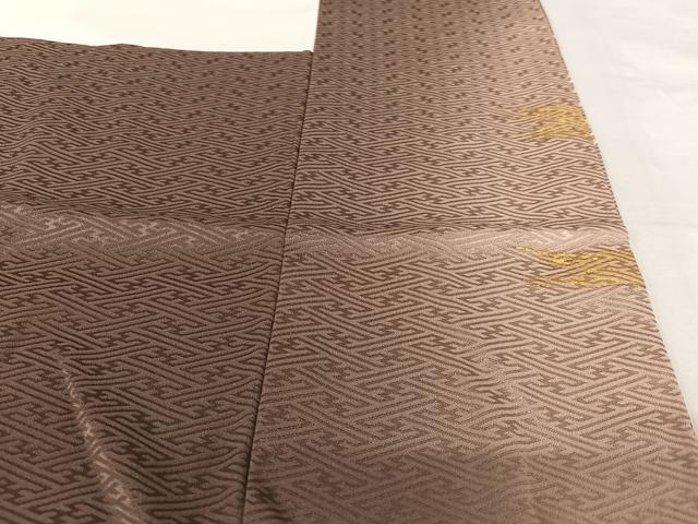 平和屋着物●訪問着　駒刺繍　草花文　暈し染め　金彩　正絹　逸品　AAAX0637zg