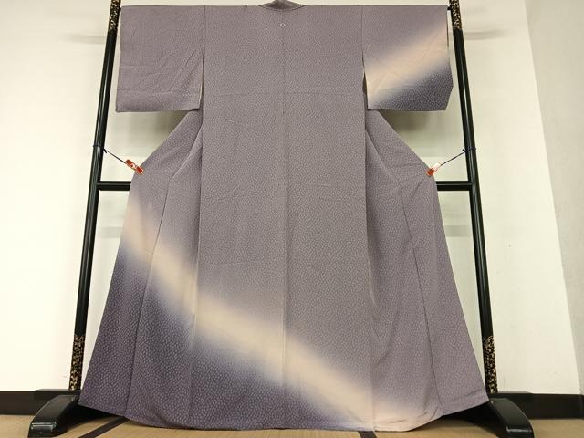 平和屋着物●江戸小紋 訪問着 吉祥文 暈し染め 正絹 逸品 AAAX0642zg