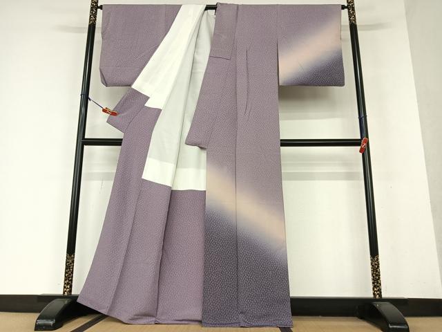 平和屋着物●江戸小紋 訪問着 吉祥文 暈し染め 正絹 逸品 AAAX0642zg