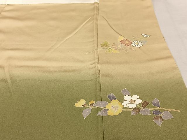 平和屋着物●訪問着 花籠文 暈し染め 金彩 正絹 逸品 AAAX0650zg