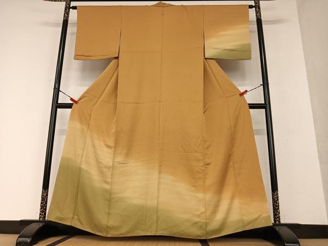 平和屋着物●訪問着　霞文　鮫小紋柄　暈し染め　正絹　逸品　未使用　AAAX0652zg