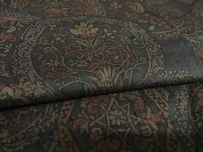 平和屋着物●上質な小紋 紬地 草花丸文 正絹 逸品 AAAX0662zg