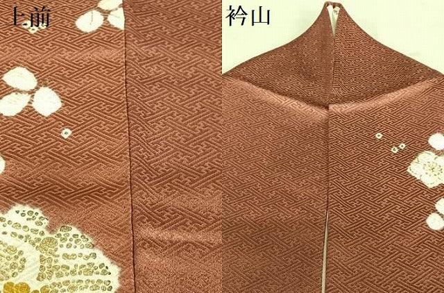 平和屋着物●訪問着 駒刺繍 絞り 花冊子文 金彩 正絹 逸品 AAAX0683zg